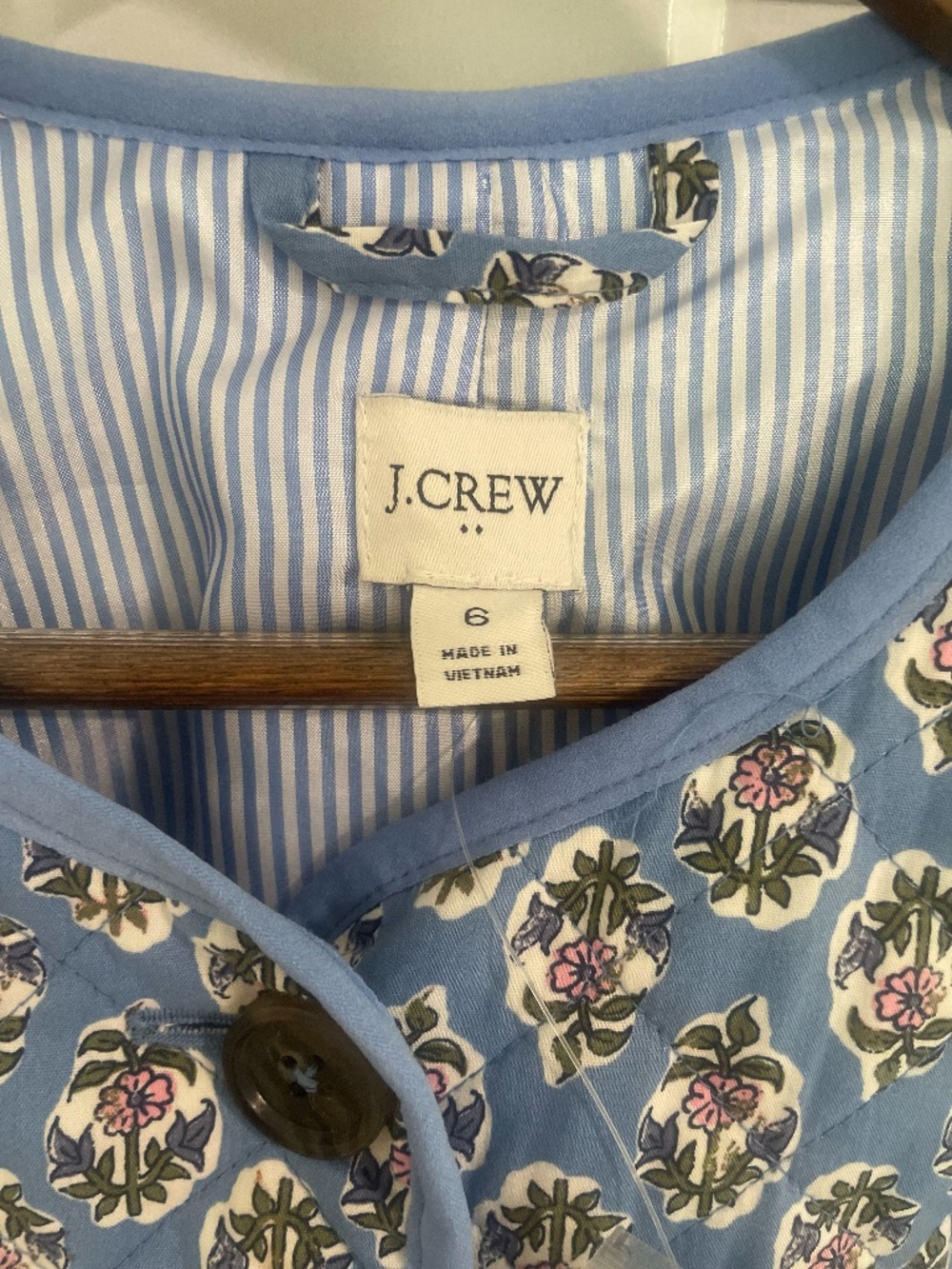 NWT J. Crew Block-Printed Quilt Jacket - Picture 4 of 4